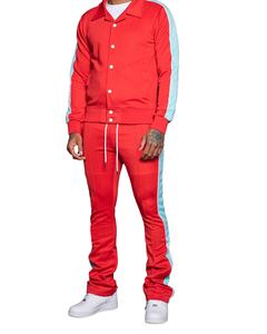 Conjuntos Deportivos de Chándal al por Mayor, Dos Piezas, 100% Algodón, Corte Ajustado, Invierno, Ropa Deportiva Masculina, Chándal Apilado 2025 - Product Image 3