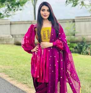 Traje Anarkali DE BODA afgana-Traje Anarkali pesado para boda-Vestido Kuchi afgano-Vestido Kuchi Vintage estilo Anarkali - Product Image 2