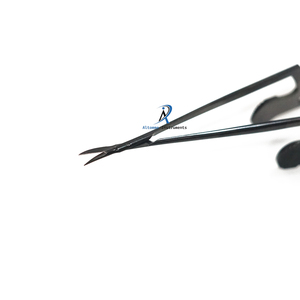 Micro tijeras para neurocirugía Tijeras quirúrgicas curvas finas para procedimientos de disección de cerebro, columna vertebral y microvascular - Product Image 4