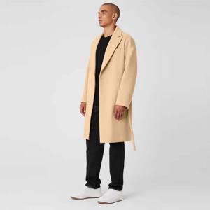 Manteau d'hiver long en laine à double boutonnage pour homme d'affaires et d'extérieur, manteau en laine ajusté et ajusté pour homme - Product Image 2