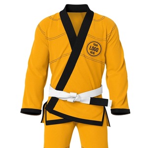 Jiu Jitsu brésilien jaune sur mesure uniforme pour hommes vêtements d'arts martiaux pour combattre l'uniforme de luxe Bjj - Product Image 3