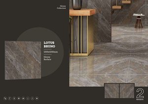 Meilleur prix et qualité Carreaux de sol en dalle de porcelaine carrée 1200x1200mm Aspect marbré brillant Design d'intérieur haut de gamme - Product Image 3