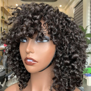 Vietnamien 100% Remy qualité eurasienne bouclés non transformés Extensions de cheveux humains Double trame perruques dans Deep Wave Jerry Curl Style - Product Image 1