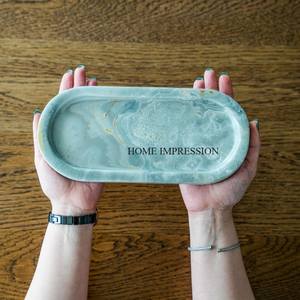 Manufacturer Aluminium <b>Marble</b> Table Decoration Food Serving <b>Tray</b> Handmade Table Top Dessert <b>Trays</b> Customized Color Non-Toxic - Product Image 6