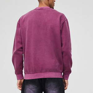 Logo personnalisé hommes surdimensionné coton polaire sweat-shirt doux brossé côtelé couleur unie pour hommes pas cher hiver sweat à capuche sweat - Product Image 2