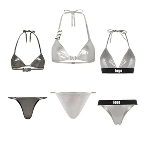 Ensemble de bikini deux pièces personnalisé de haute qualité pour femmes, vente en gros de maillot de bain en néoprène à taille haute, maillot de bain personnalisé avec logo uni - Product Image 6