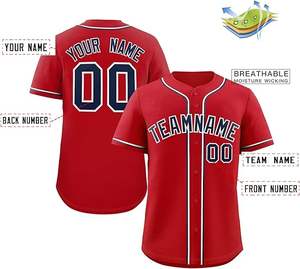 La mejor calidad, sublimación personalizada, camisetas de béisbol transpirables para hombres, venta al por mayor, uniforme de béisbol para niños - Product Image 6