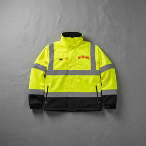 Chaqueta de Seguridad de Alta Visibilidad para Invierno, con Franjas Reflectantes, Logotipo Personalizado, ANSI Clase 1, Impermeable, con Luz LED Intermitente, de Algodón para Hombre - Product Image 3