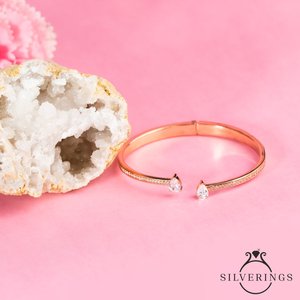Brazalete de Moda en Oro Rosa, Plata de Ley, Belleza con Estilo - Product Image 2