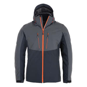 Chaqueta de esquí y snowboard impermeable y cortavientos de talla grande para invierno, transpirable, para cross country, con capucha alta y logo frontal. - Product Image 4