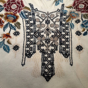 Women Premium White Color <b>Thermal</b> Hooded <b>Fleece</b> Eco-Friendly Long Sleeve Relaxed Fit Hoodie with Front Pocket Embroidery - Product Image 5