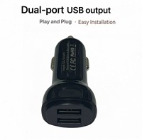 Universelles 24W Dual-USB-Autoladegerät für Zigarettenanzünder, Dual 5V 2,4A Auto-Ladeadapter