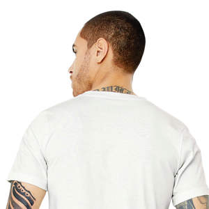 T-shirt en jersey à col en V unisexe-Blanc vintage, 100% coton Airlume, 4.2 oz - Product Image 6