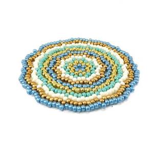 Top Selling Seed Beads <b>Coaster</b> Pure Handmade Seed Beads <b>Coaster</b> Tea Coffee <b>Wine</b> ETC Beaded <b>Coaster</b> Unique Designs - Product Image 4