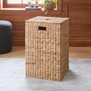 Cesta de Almacenamiento Tejida con Tapa de Jacinto de Agua, Cesta de Almacenamiento Hecha a Mano, Venta al por Mayor, Ecológica, Hecha en Vietnam - Product Image 1