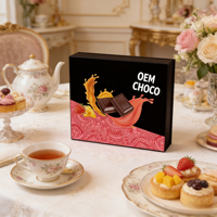 Boîte d'emballage noire et rose très vendue aux États-Unis avec des bonbons au miel pur à l'extrait de plante, saveur fraise, sachets de sucre, paquets cadeaux