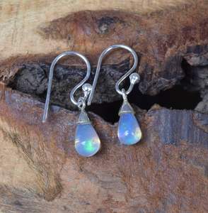 Boucles d'oreilles pendantes en opale éthiopienne, plaquées or 24 carats, argent sterling, certifiées GIA, design unique de luxe, cadeau de fête pour femmes - Product Image 3