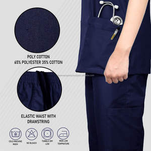 Uniformes de médecin Offre Spéciale gommages d'infirmières médicales uniformes ensembles de gommage de clinique hauts à manches courtes pantalons uniforme infirmière - Product Image 5