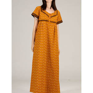 Camisón Largo Holgado de Algodón para Mujer Evolve, con Botones y Cuello Redondo en V, Ropa de Dormir Elegante con Suministro ODM - Product Image 5