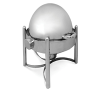 Plat à réchaud haut de gamme anti-goutte à couvercle roulant en acier inoxydable avec pieds en laiton, capacité 5L/8L, équipement de maintien au chaud haute efficacité pour