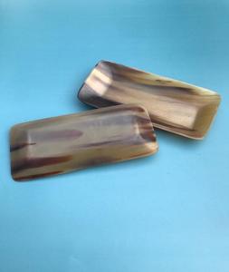 Bandeja para servir comida de cuerno de Búfalo con borde de metal Bandeja de postre de cuerno de forma cuadrada de Calidad exclusiva al precio más barato - Product Image 5