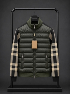 Blouson matelassé hybride de luxe pour homme – Manteau bomber d'hiver thermique premium à col montant, fermeture éclair intégrale, décontracté, coupe-vent et chaud pour l'extérieur - Product Image 6