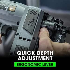 Clavadora Neumática Inalámbrica de Calibre 18, de 5/8 a 2-1/8 Pulgadas, Kit con Batería de Litio de 24V y 2.5Ah, Cargador Rápido de 160W - Product Image 3