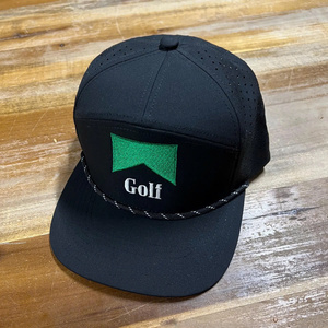 Gorra de 7 paneles del fabricante de sombreros de Vietnam gorra de béisbol impermeable logotipo personalizado sombrero de golf para hombres con cuerda de agujero cortado con láser - Product Image 4