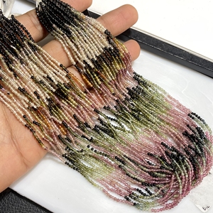 Cuentas lisas de forma redonda multiturmalina de 2mm al por mayor, cuentas lisas de piedras preciosas naturales para manualidades para proyectos de joyería DIY - Product Image 2