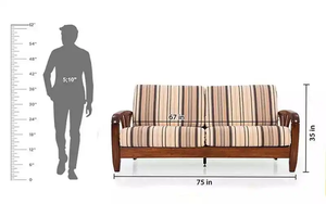 Sofá de Madera con Cojín de la Colección Americana - Product Image 4