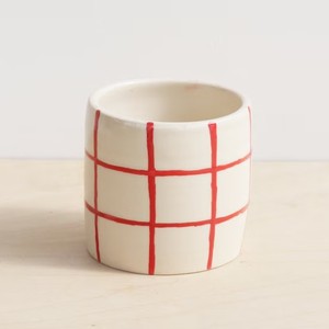 Maceta de Cerámica con Diseño de Cuadrícula, Duradera, para Plantas Suculentas de Interior, Elegante Adorno Decorativo para el Hogar - Product Image 2