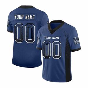 Maillot de football pour hommes adultes de la meilleure qualité, bleu marine, col en V, manches courtes, équipe de club, maillot de football américain - Product Image 6