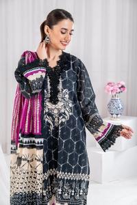 Robe d'hiver Robe pour femmes Qualité fantaisie Nouveau design Lawn Shalwar Kameez Dupatta O-Neck Washable-Best Selling 100% Pure Dress - Product Image 6