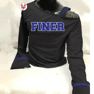 Zeta Phi Beta Sorority bordado mujer fuera del hombro camiseta | ZPB Sorority bordado señoras algodón fuera del hombro camiseta - Product Image 1