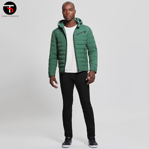 Veste matelassée de luxe pour hommes, tissu fin et respirant de haute qualité, fermeture éclair à capuche avec logo personnalisé, vêtements d'hiver durables, complets - Product Image 2