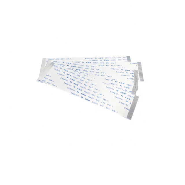 Custom 0.5mm FFC Flat Flexible Cable 80°C 60V VW-1 Certified White E489701/20626 Wire Harness for Industrial Electronics