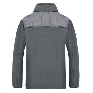 แจ็กเก็ตเดินป่าผ้าฟลีซแบบหนาสำหรับผู้ชายแจ็คเก็ตกันลมกันลมให้ความอบอุ่น - Product Image 3