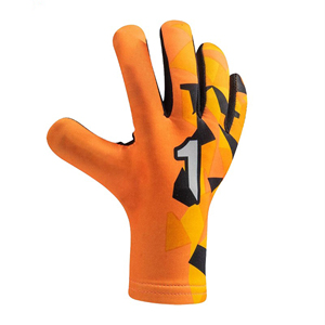Gants de gardien de but en cuir personnalisés Conception de lave Paume en latex durable Tissu respirant Poignée antidérapante Match d'entraînement de football - Product Image 5