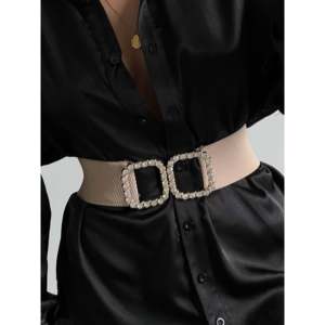 Ceinture élastique à enfiler pour femme avec boucle perlée pour mariages - Product Image 3