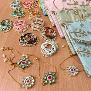 Nouvel arrivage de mariage traditionnel fait à la main Combo de broderie Cultch avec bracelet et boucles d'oreilles pour les cadeaux - Product Image 6