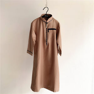 Pakistán niños musulmanes Jubbah Thobe alta calidad tradicional árabe Qatar estilo niños Thobe Jubbah cierre personalizado - Product Image 5