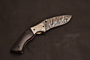 Cuchillo de Cocina de Acero de Damasco con Hoja Fija y Mango de Madera de 12 Pulgadas, Forjado en Pakistán, OEM - Product Image 2