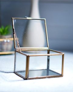 <b>Mirror</b> Base Glass <b>Box</b> Made From High Quality Brass and Glass for Home Decoration Jewelry Storage Decoration for Bulk Export - Product Image 3