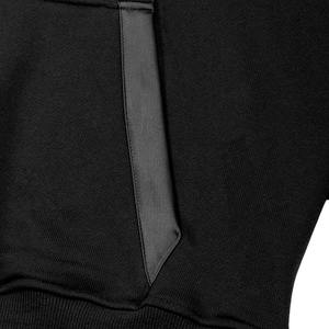 เสื้อฮู้ดดี้หนังแท้ กระเป๋าหนัง  แบบยูนิเซ็กส์ สำหรับผู้ชาย  ผ้าฝ้าย 100%  ประดับคริสตัล  ซิป  ODM  รับผลิตตามแบบ  โลโก้แบบซับลิเมชั่น - Product Image 3