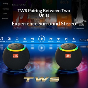 Mini enceinte portable JK avec lumière LED RGB 5.4, USB, AUX, carte TF, alimentation par batterie, pour utilisation en extérieur et en intérieur lors de fêtes - Product Image 4