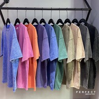 Top qualité tie dye t-shirts personnalisé surdimensionné poids lourd unisexe T-shirt Vintage acide lavage en détresse 100% coton t-shirts