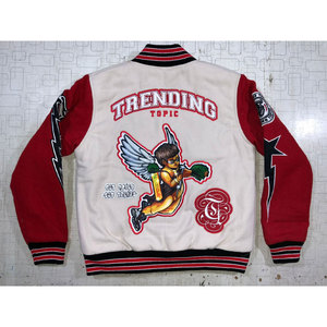 Chaqueta Varsity Larga de Lana para Mujer de Alta Calidad con Logotipo Personalizado, Ropa Deportiva de Béisbol al por Mayor - Product Image 6