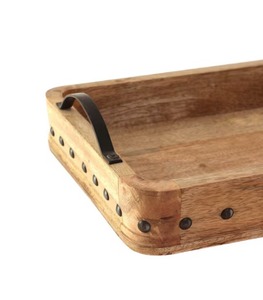 Plateau en bois de manguier Plateau de service en bois - Product Image 3