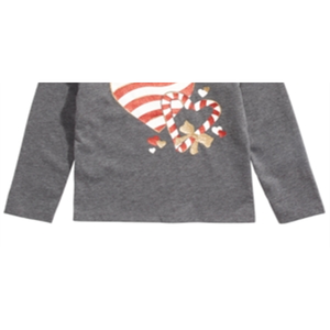 T-shirt grigia casual estiva per bambina Epic Threads, taglia 5, con stampa a cuore e logo, in morbido cotone e poliestere - Product Image 3