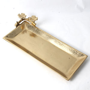 Bandeja de Servicio Versátil de Aluminio Fundido para Aperitivos, Bebidas, Velas y Decoración del Hogar en Cualquier Espacio - Product Image 1